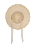 FabSeasons Straw Sun Hat / Caps with long ribbons for Girls & Women