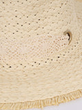 FabSeasons Straw Sun Hat / Caps with long ribbons for Girls & Women