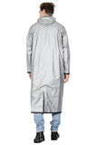 Fabseasons Black Apex High Quality Long Unisex Raincoat -with Adjustable Hood & Reflector at Back