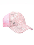 FabSeasons Sequin glitter Trucker snapback caps & hats, with breathable mesh, 5 Panel cap for girls & women