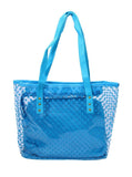 FabSeasons Blue Transparent Printed Large Shoulder Bag