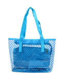 FabSeasons Blue Transparent Printed Large Shoulder Bag