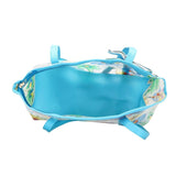 FabSeasons Blue Floral Printed Large Shoulder Bag With Bow freeshipping - FABSEASONS