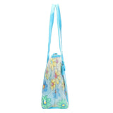FabSeasons Blue Floral Printed Large Shoulder Bag With Bow freeshipping - FABSEASONS