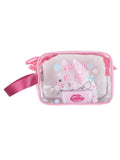 FabSeasons Pink Transparent Handy Toiletry, Travel, Makeup Pouch
