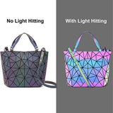 FabSeasons Geometric Luminous Purses and Handbags Holographic Reflective Crossbody Bag