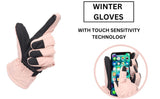 FabSeasons Warm Winter Gloves for Men & Women, Waterproof, Mobile Touchscreen enabled, windproof for hiking, driving, running & outdoors