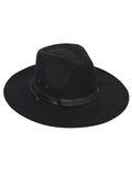 FabSeasons Panama Hat / cap for Men & Women with Drawstring for adjustment, Black