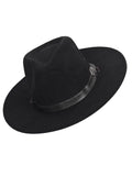 FabSeasons Panama Hat / cap for Men & Women with Drawstring for adjustment, Black