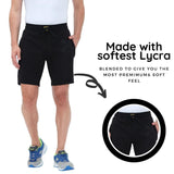 FabSeasons XVV Printed Black Casual Premium Fashion Solid PolyCotton with Lycra Shorts