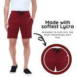 FabSeasons XVV Printed Maroon Casual Premium Fashion Solid PolyCotton with Lycra Shorts