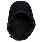 Fabseasons Black Solid Unisex Baseball Cap with Foldable Ear Cover for Winters