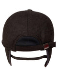Fabseasons Brown Solid Unisex Baseball Cap with Foldable Ear Cover for Winters freeshipping - FABSEASONS