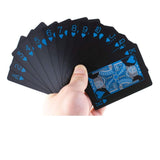 FabSeasons Premium Black Plastic Playing cards, Set of 2 Decks, Waterproof.