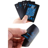 FabSeasons Premium Black Plastic Playing cards, Set of 2 Decks, Waterproof.
