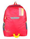 FabSeasons Printed Red Backpack Bag with reflector patch