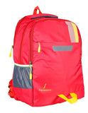 FabSeasons Printed Red Backpack Bag with reflector patch