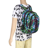 FabSeasons GreenBlue with Multicolor Polyester Graphic Printed Backpack