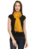 FabSeasons Solid Yellow Viscose Stylish Scarf