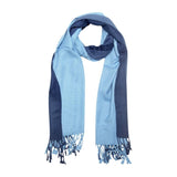 FabSeasons Navy Blue Solid Dual Tone - Double Color Cotton Unisex Scarf