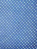 FabSeasons Casual Blue Cotton Solid Scarf with Printed Silver Polka Dots
