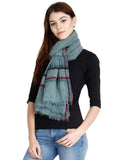 FabSeasons Casual Cotton-Rayon Green Scarf