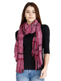 FabSeasons Casual Cotton-Rayon Maroon Scarf
