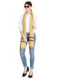 FabSeasons Casual Cotton-Rayon Mustard Scarf