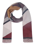 FabSeasons Maroon Cotton Viscose Abstract Printed Soft & Stylish Scarf