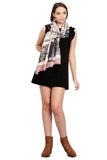 FabSeasons Cotton Pink Viscose Modern Printed Soft & Stylish Scarf