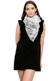 FabSeasons Grey Viscose Butterfly Printed Soft & Stylish Scarf