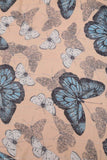 FabSeasons Orange Viscose Butterfly Printed Soft & Stylish Scarf freeshipping - FABSEASONS