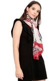 FabSeasons Viscose Abstract Maroon Printed Soft & Stylish Scarf