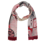 FabSeasons Viscose Abstract Maroon Printed Soft & Stylish Scarf