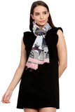 FabSeasons Viscose Abstract Pink Printed Soft & Stylish Scarf