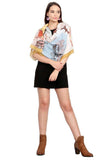FabSeasons Viscose Abstract Yellow Printed Soft & Stylish Scarf