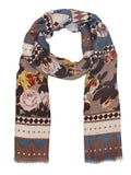 FabSeasons Traditional Brown Viscose Abstract Printed Soft & Stylish Scarf
