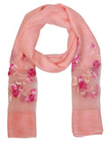 FabSeasons Solid Peach Viscose Stylish Scarf