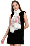 FabSeasons Solid White Viscose Stylish Scarf