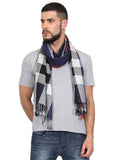 FabSeasons Unisex Navy Checkered Scarf freeshipping - FABSEASONS