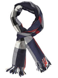 FabSeasons Unisex Navy Checkered Scarf freeshipping - FABSEASONS