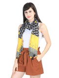 FabSeasons Black Anchor Printed Cotton Scarf for Summer & Winter
