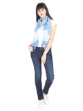 FabSeasons Blue Anchor Printed Cotton Scarf for Summer & Winter
