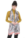 FabSeasons Floral Peach Premium Printed Cotton Long Scarves