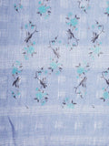 FabSeasons Blue Leaf Printed Cotton Scarf For Women & Girls