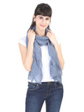 FabSeasons Blue Fancy Striped Viscose Scarf for Ladies