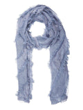 FabSeasons Blue Fancy Striped Viscose Scarf for Ladies