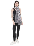 FabSeasons Grey Fancy Fashion Stylish Checkered Printed Scarves