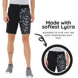 FabSeasons Casual Premium Fashion Black Camouflage Printed Lycra Shorts for Mens