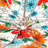 FabSeasons 5 fold Floral Printed Small Compact Manual Orange Umbrella
